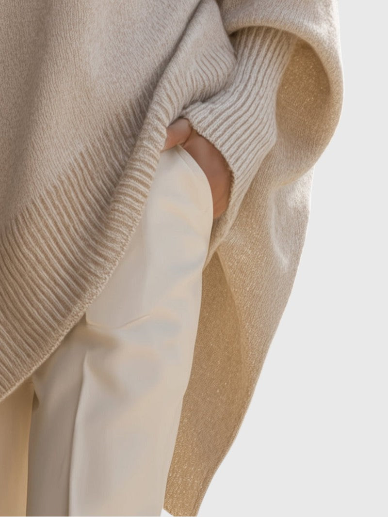 Kimia – oversized stickad tröja med rund halsringning