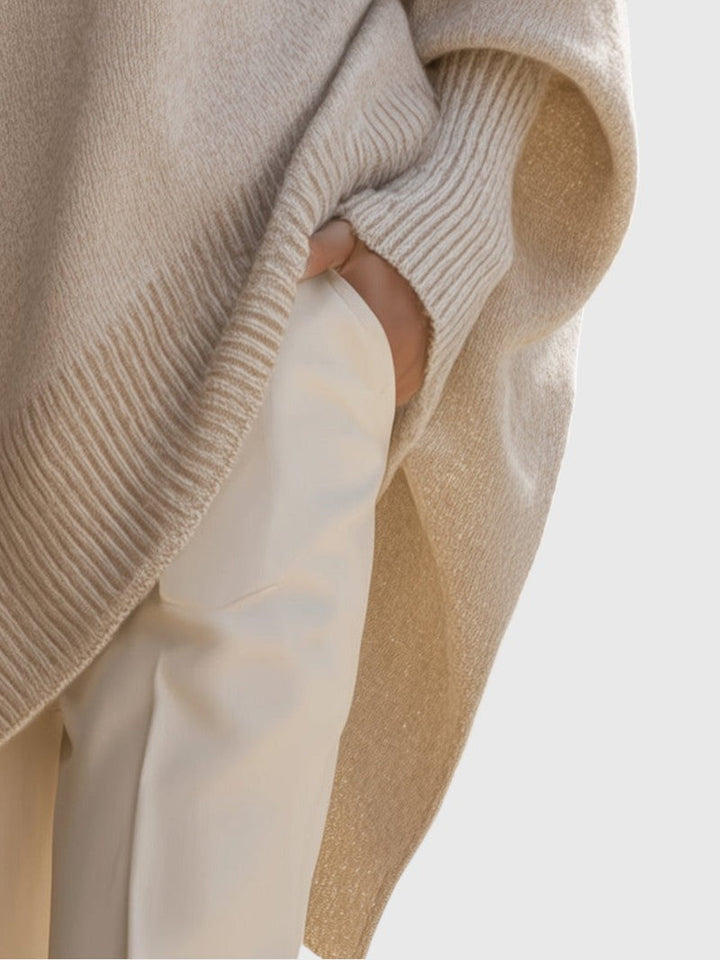 Kimia – oversized stickad tröja med rund halsringning