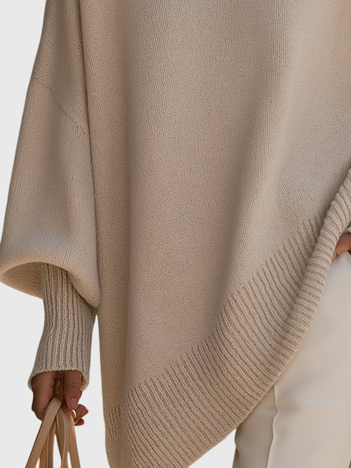 Kimia – oversized stickad tröja med rund halsringning
