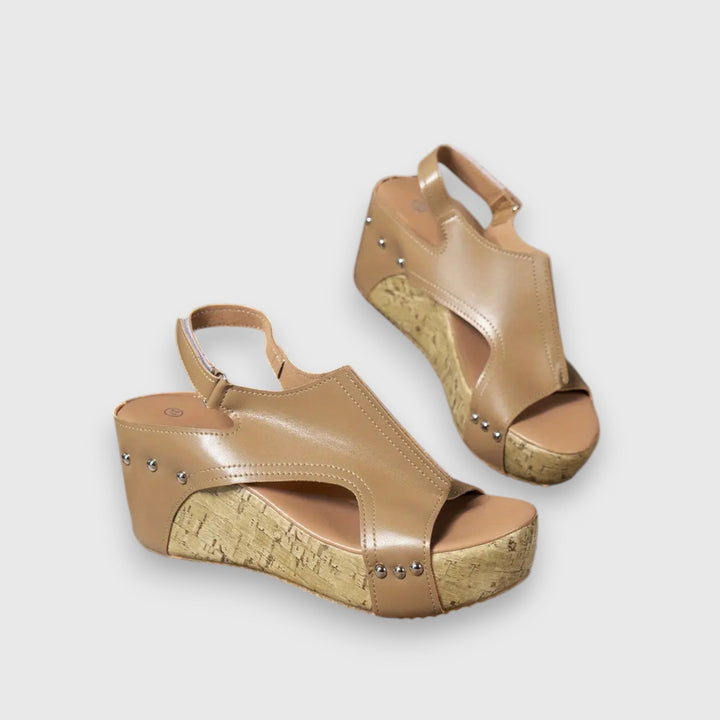 Mia – platåsandal i vintagestil
