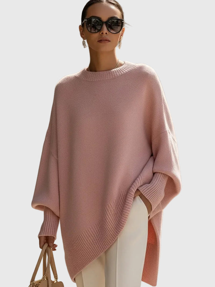 Kimia – oversized stickad tröja med rund halsringning