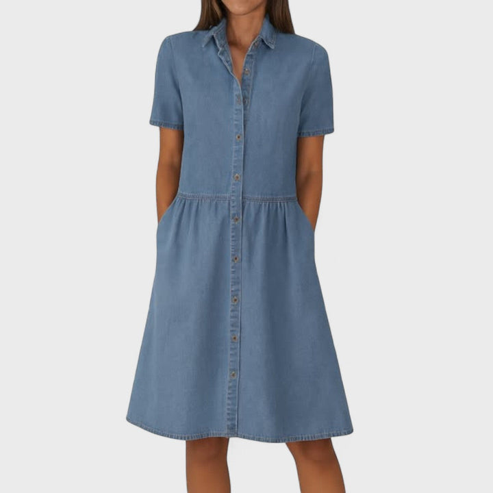 Izabella – vardaglig jeansklänning