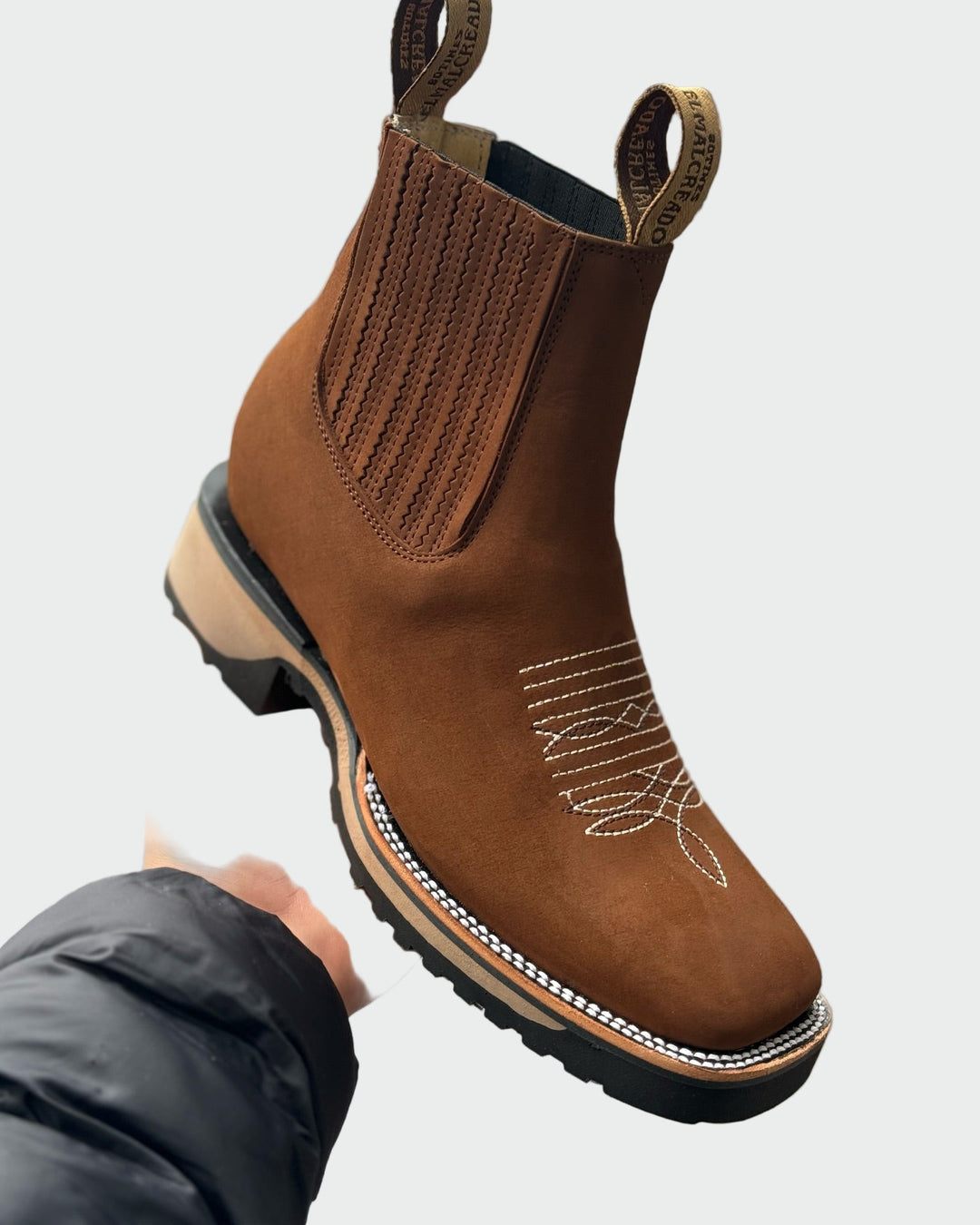 Cowboyskor i skinn