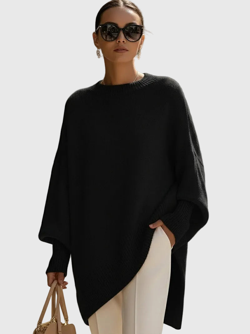 Kimia – oversized stickad tröja med rund halsringning