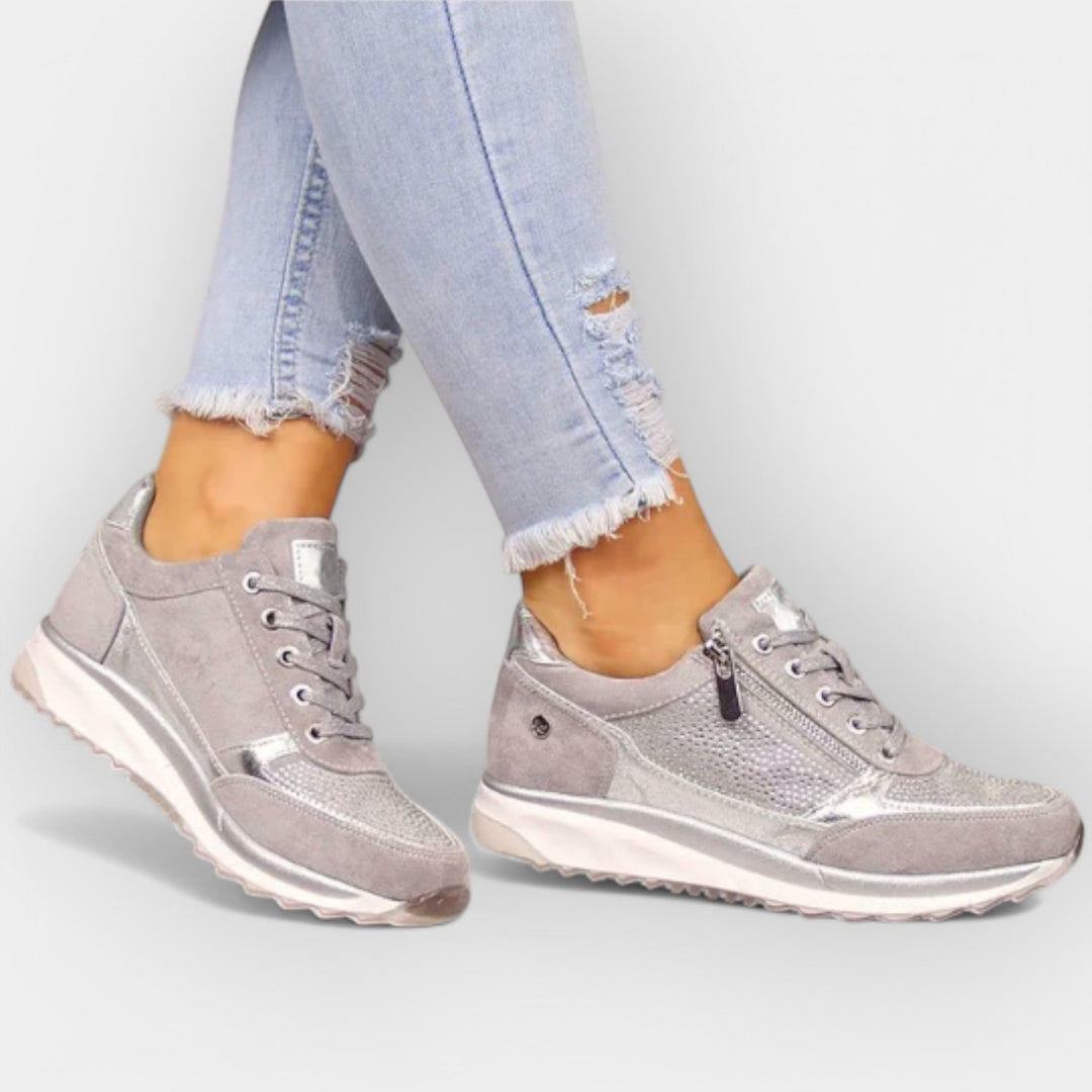 Anatomiska sneakers med dragkedja