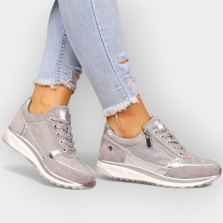 Anatomiska sneakers med dragkedja
