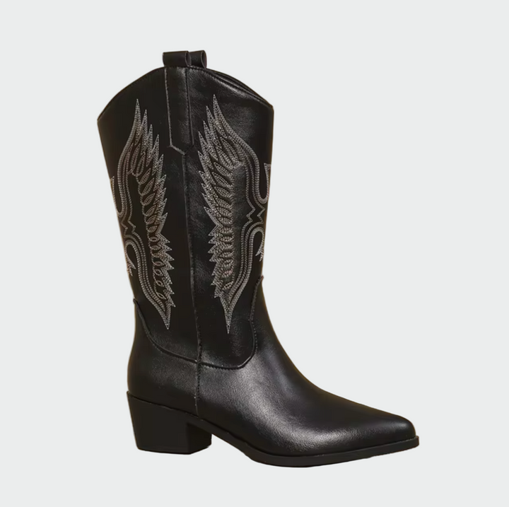 Västerländska cowboyskor i skinn