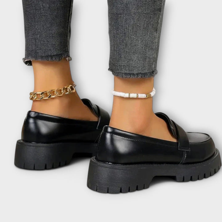 Damloafer med ortopedisk design och sidenklackar