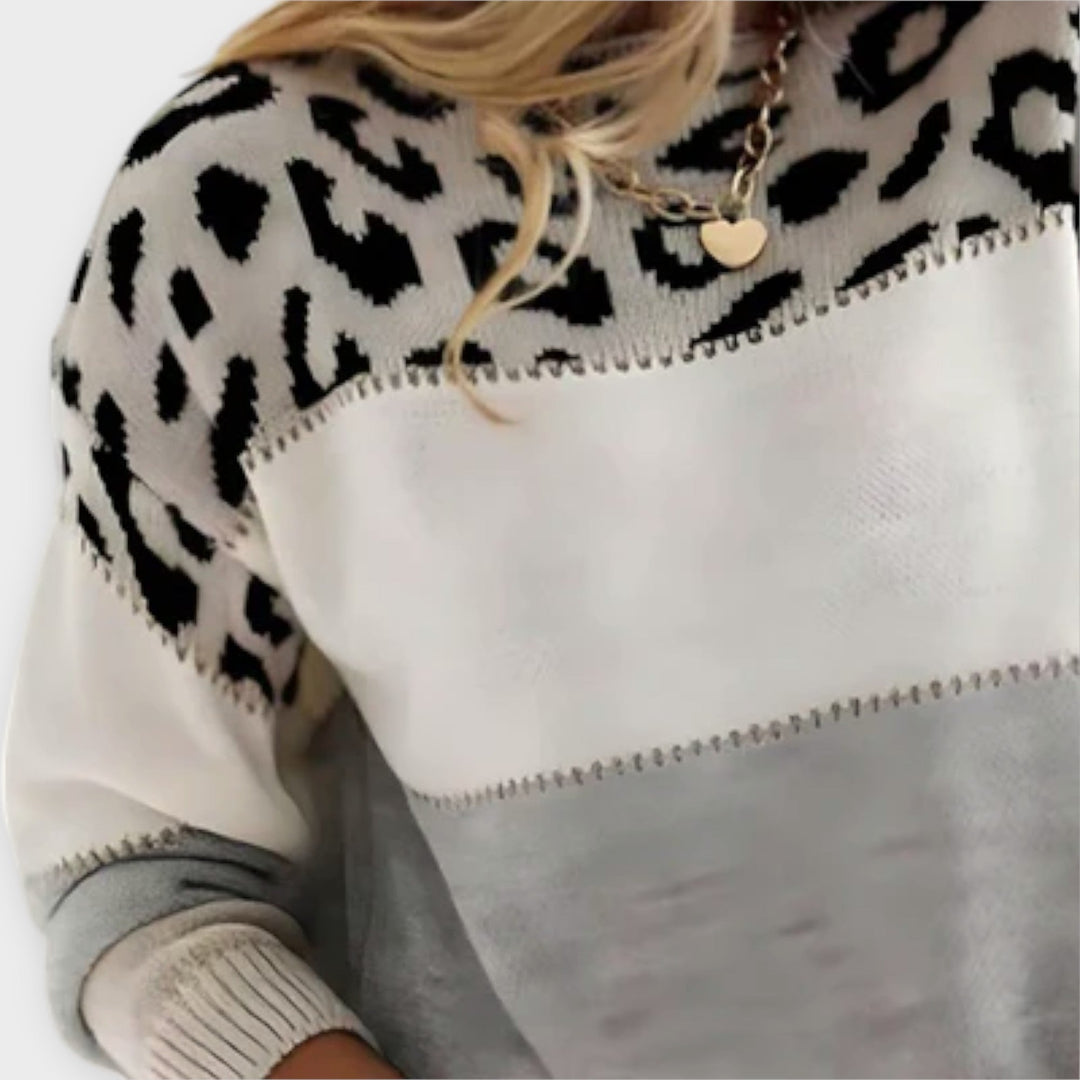 Shayana – leopardmönstrad tröja