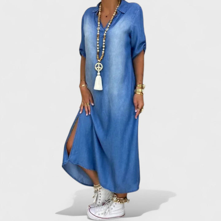 Mirka – sommarklänningar i jeansstil