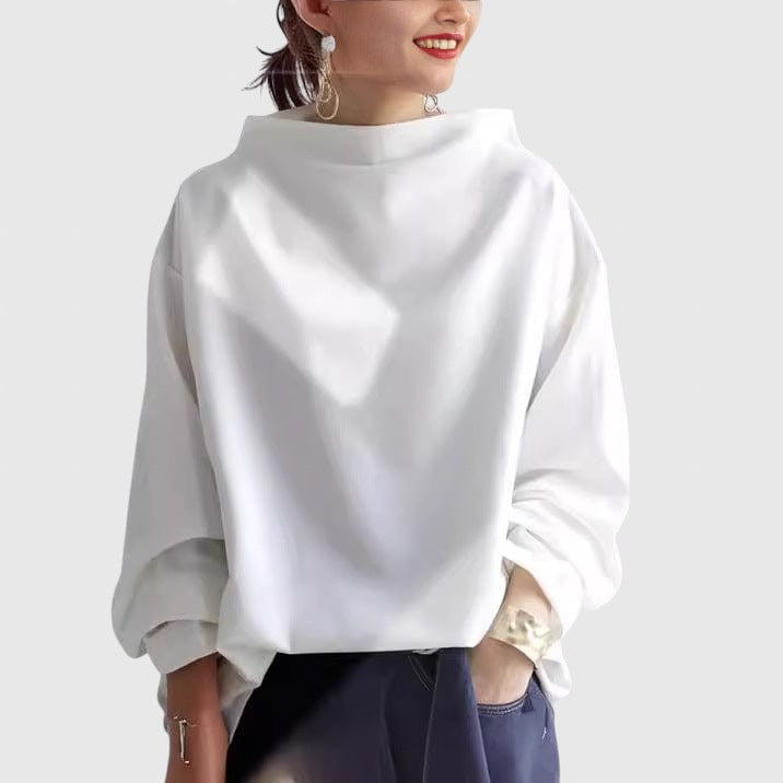 Gabriela – elegant tröja med hög krage