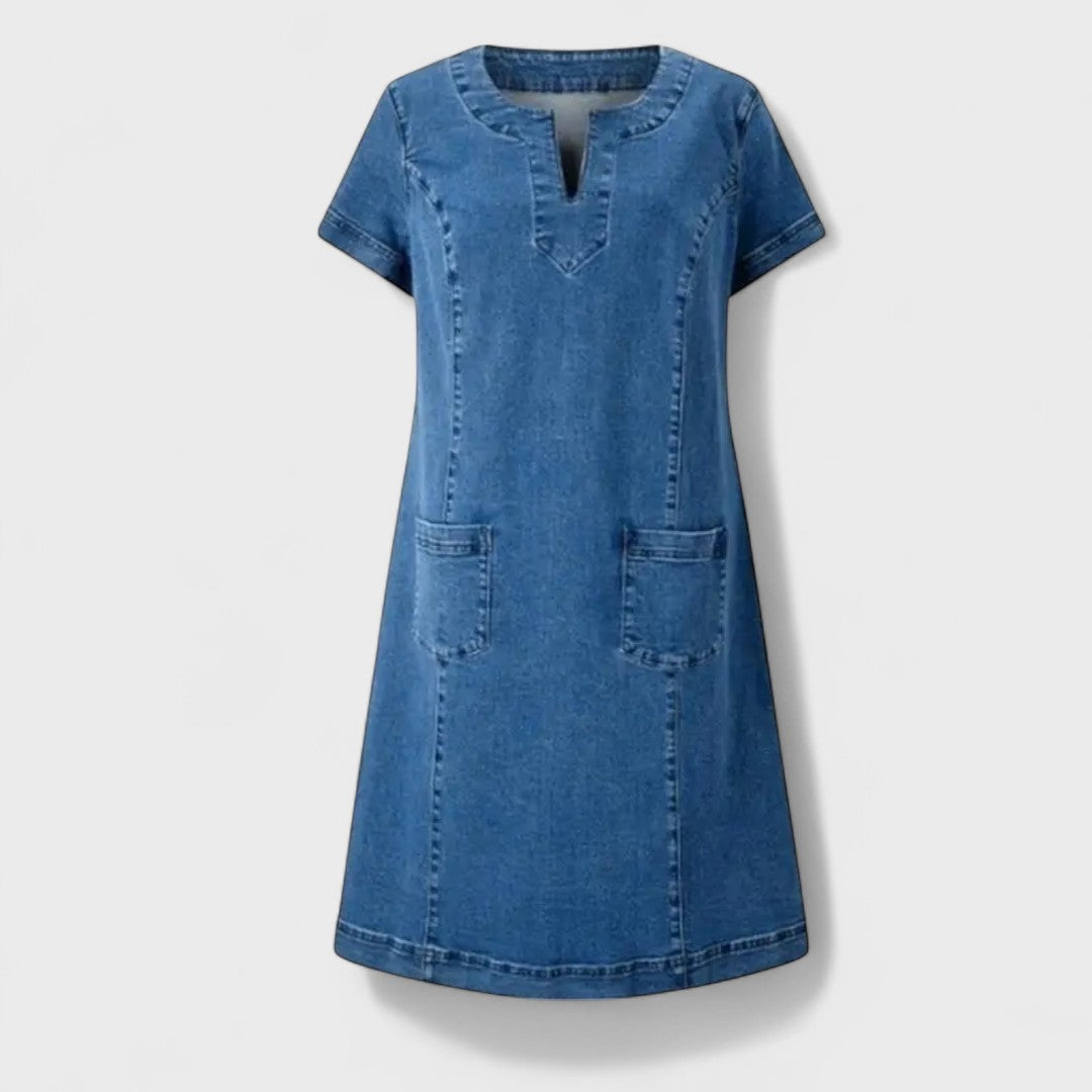 Helga – mjuk jeansklänning