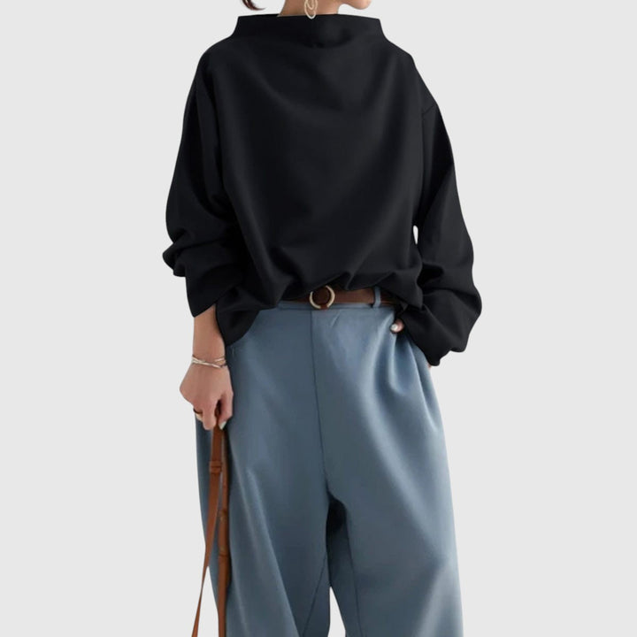 Gabriela – elegant tröja med hög krage