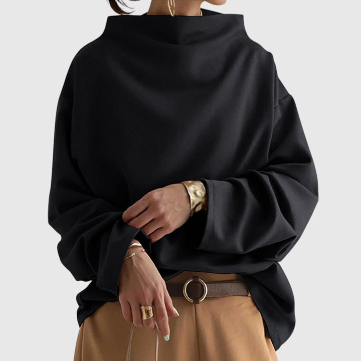 Gabriela – elegant tröja med hög krage