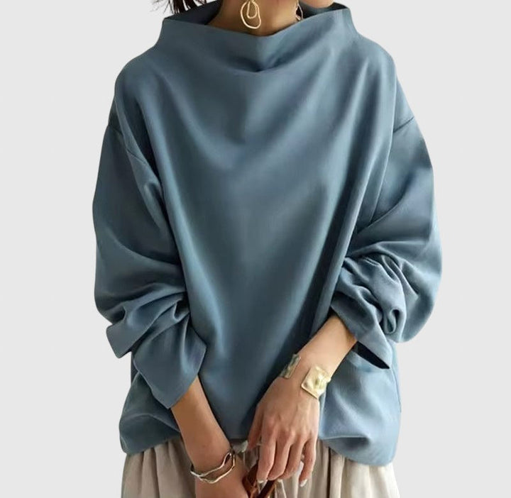 Gabriela – elegant tröja med hög krage