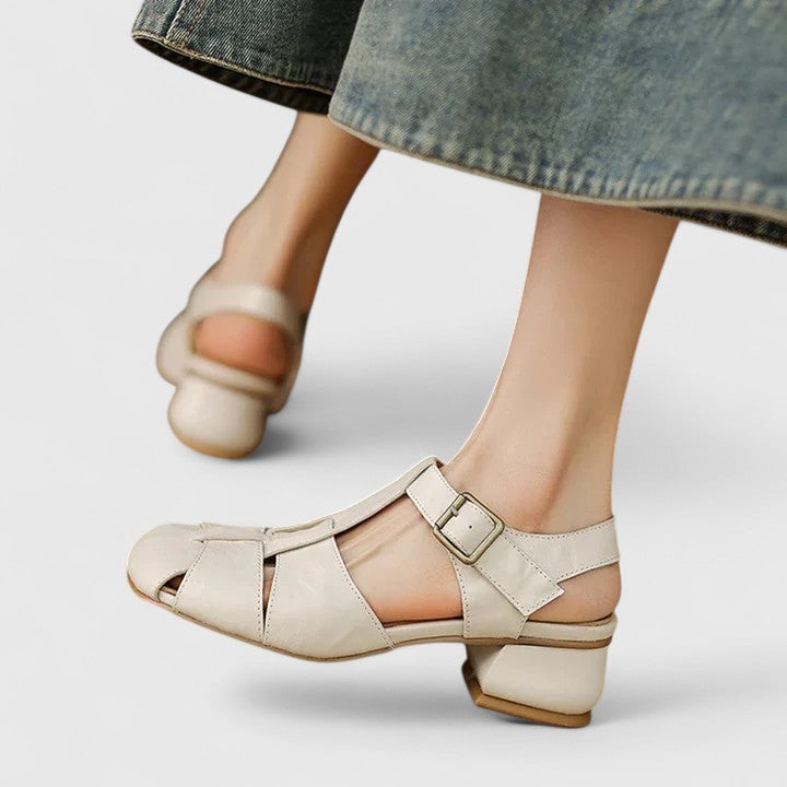Terézia – eleganta sandaler i skinn