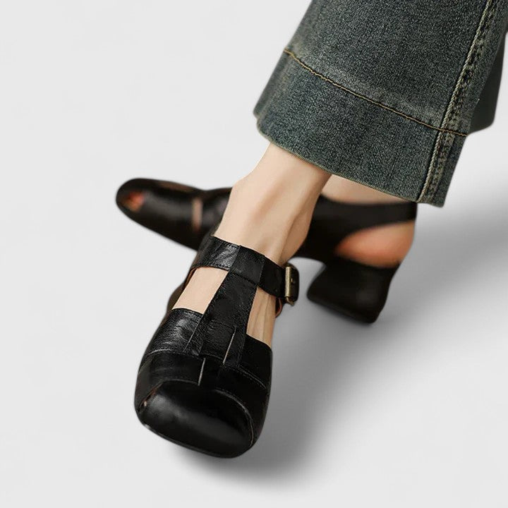 Terézia – eleganta sandaler i skinn
