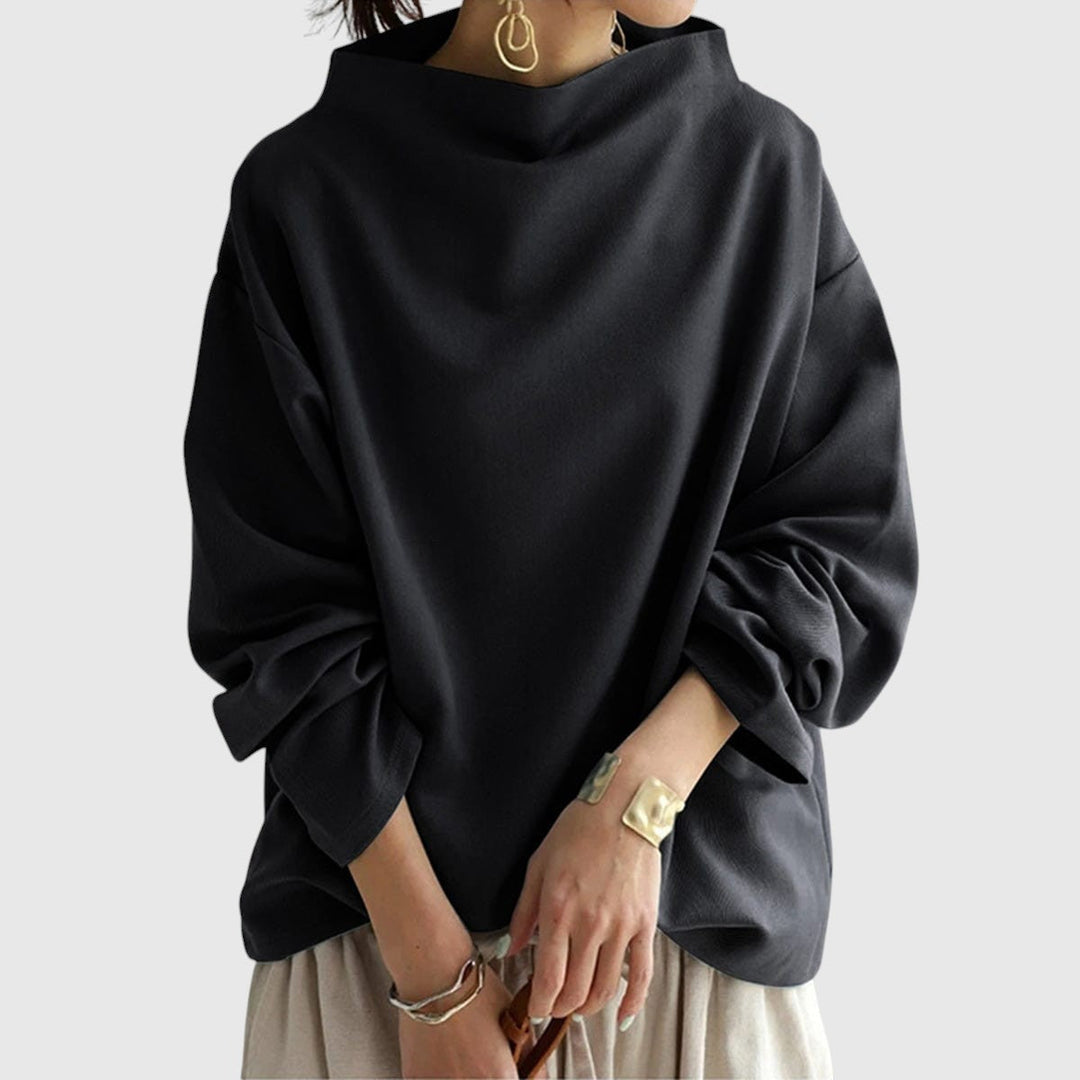 Gabriela – elegant tröja med hög krage