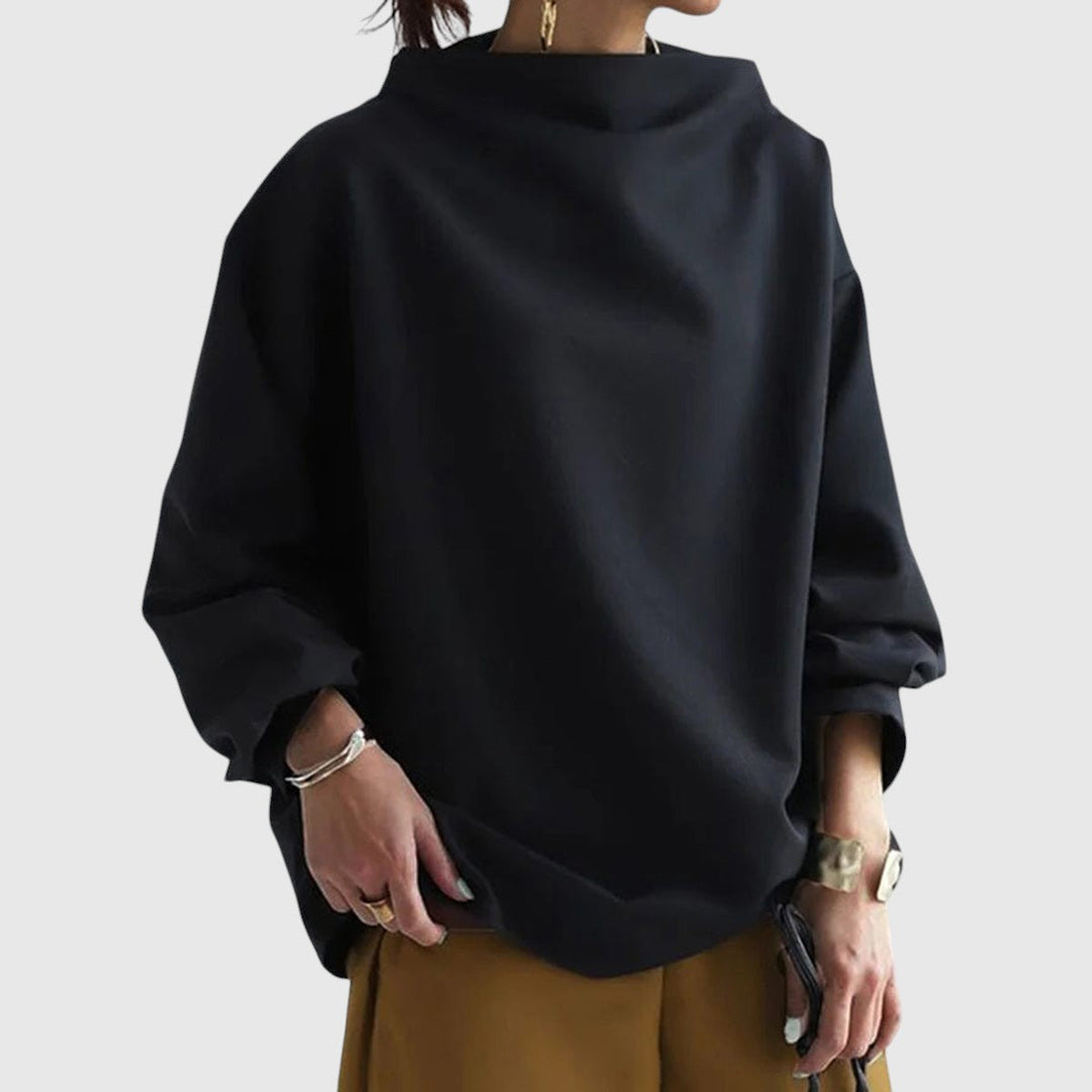 Gabriela – elegant tröja med hög krage