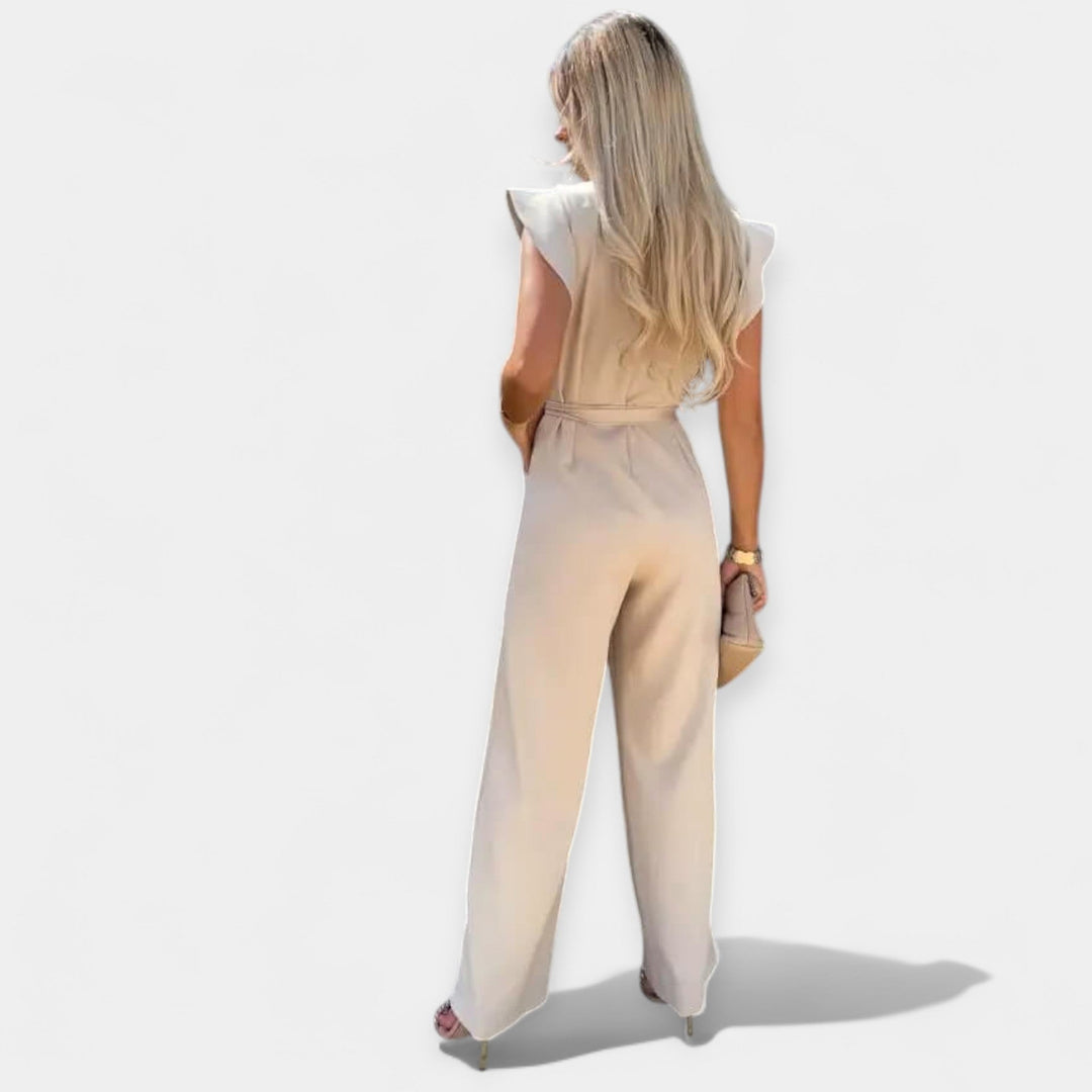 Jumpsuit för dam med fjärilsärmar
