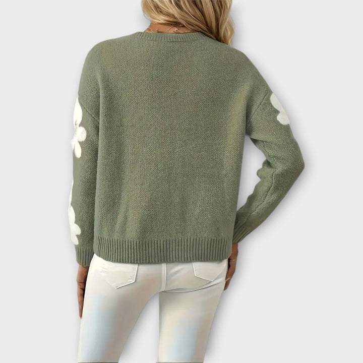 Slink – mjuk stickad tröja med färgglad design