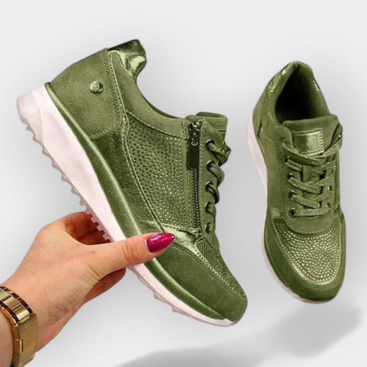 Anatomiska sneakers med dragkedja