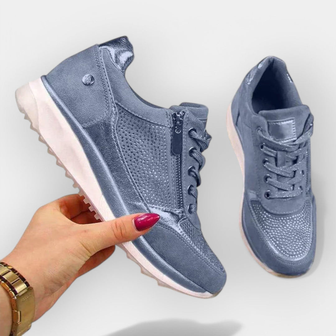 Anatomiska sneakers med dragkedja