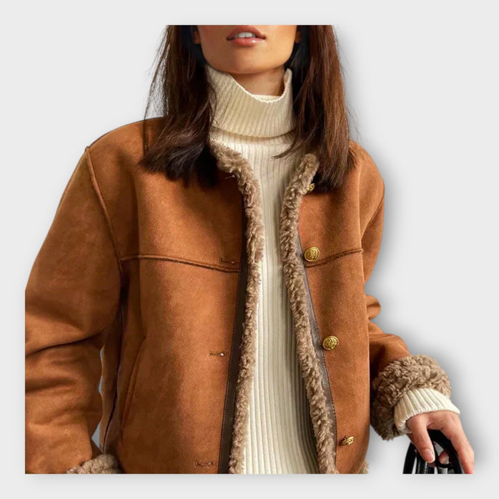 Elegant skinnjacka med varmt foder och klassisk stil