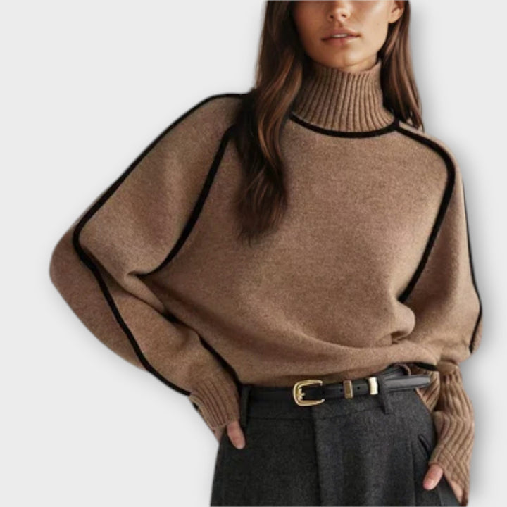 Dana – mjuk och elegant tröja med hög krage
