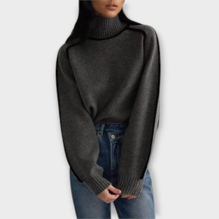 Dana – mjuk och elegant tröja med hög krage