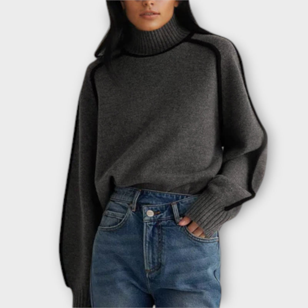 Dana – mjuk och elegant tröja med hög krage
