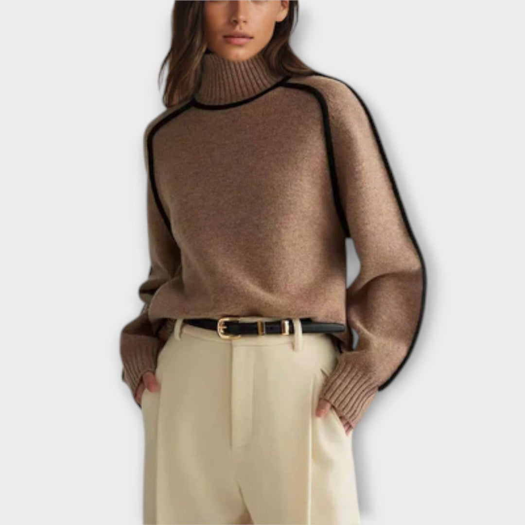 Dana – mjuk och elegant tröja med hög krage