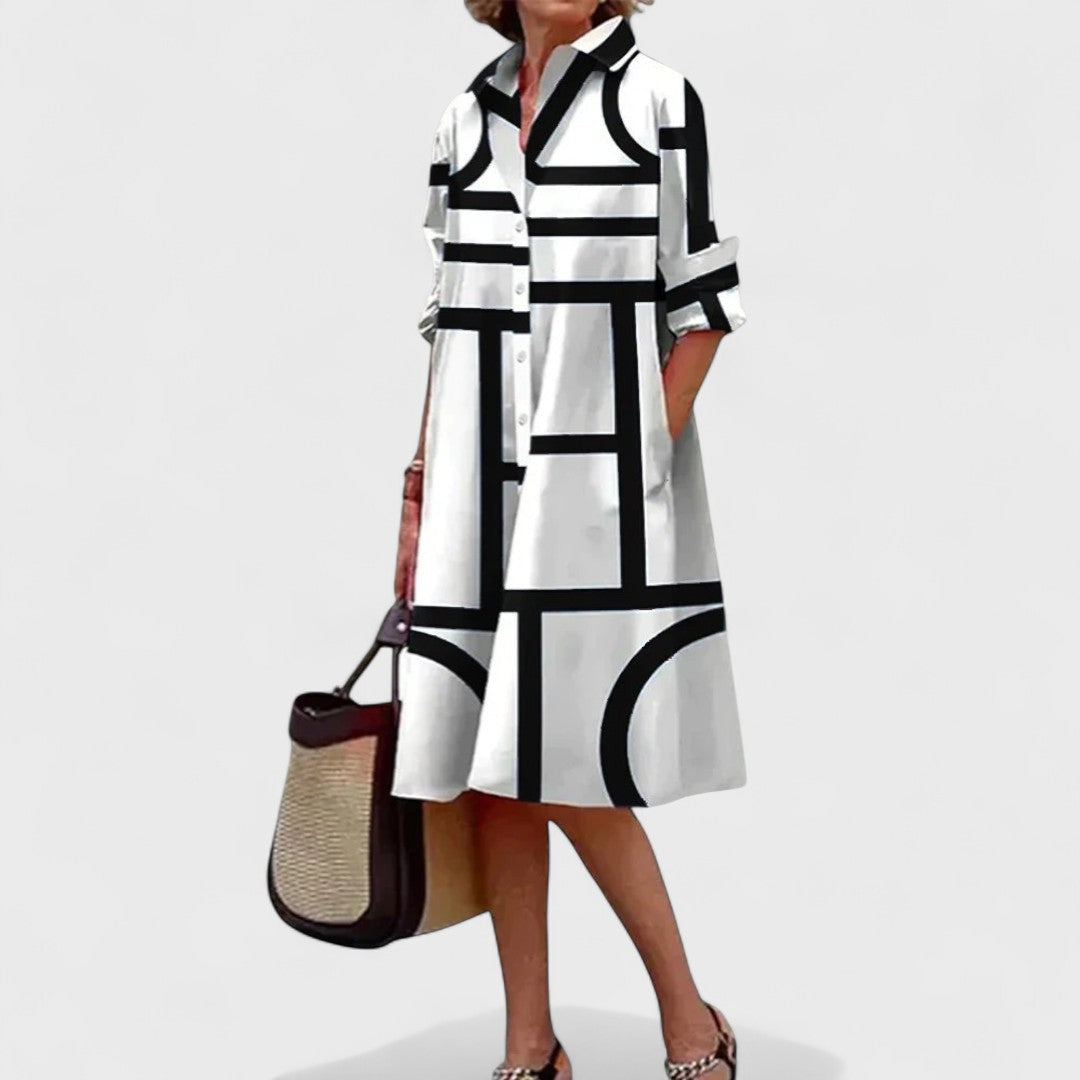 Stella – geometriskt elegant klänning