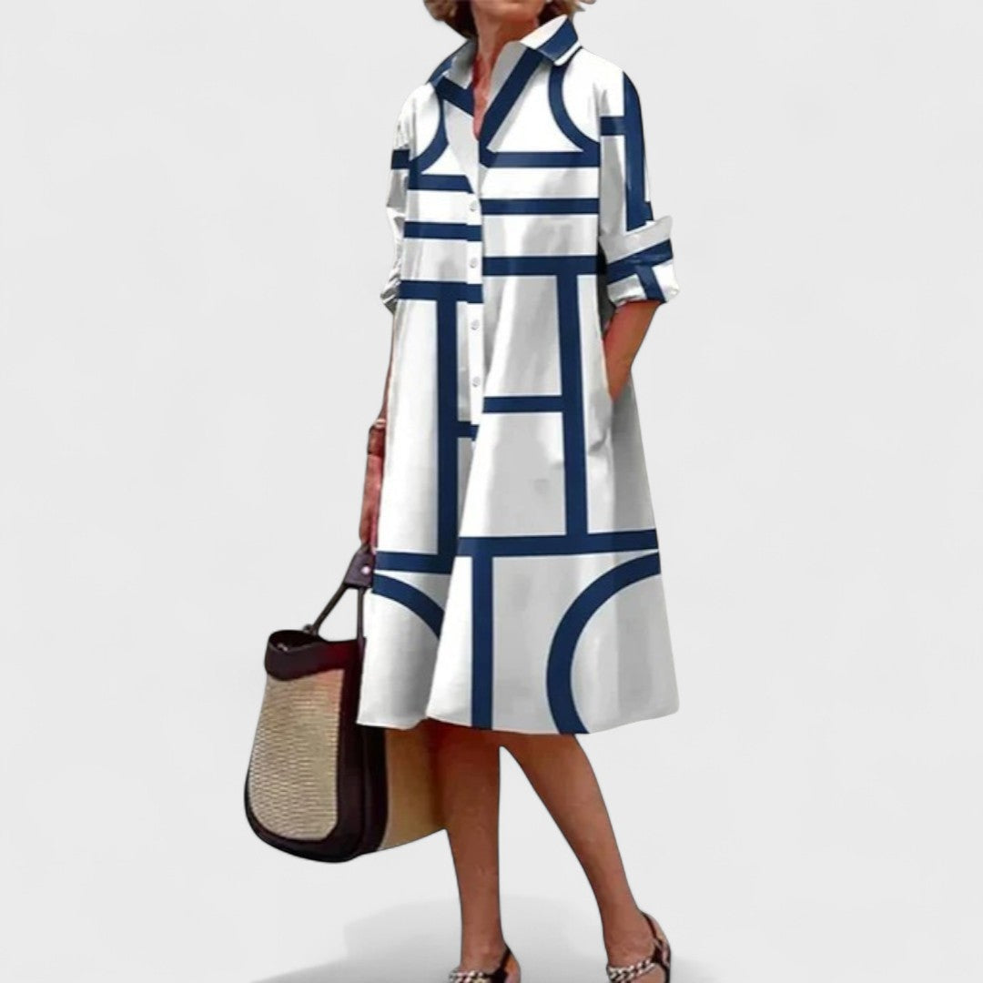 Stella – geometriskt elegant klänning