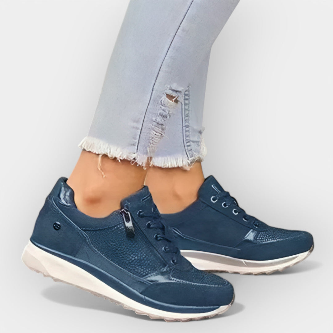 Anatomiska sneakers med dragkedja