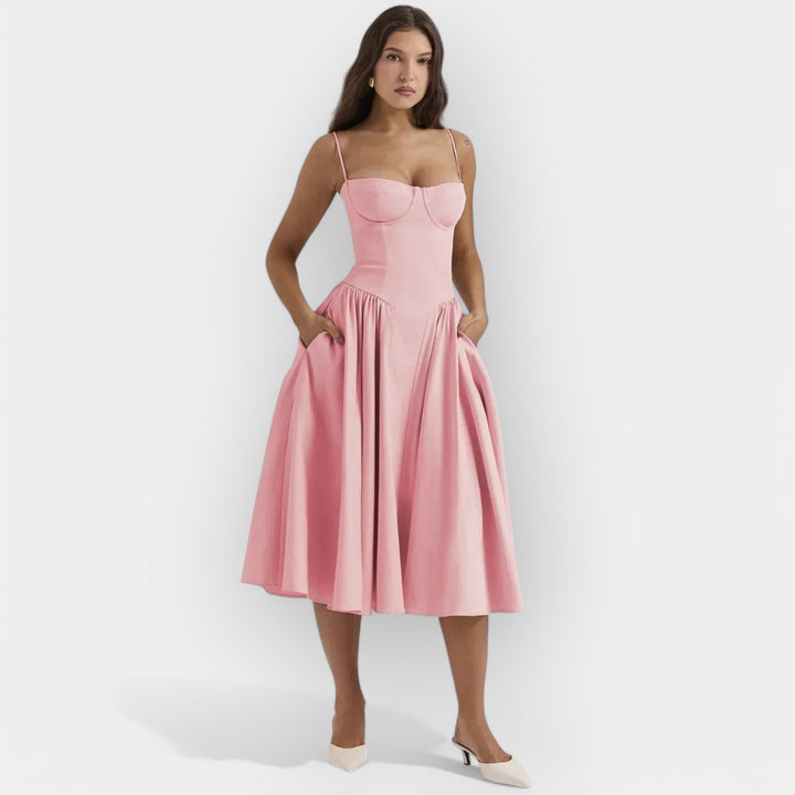 Elegant midiklänning för sommaren